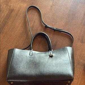 Banana Republic Black Handbag with crossbody strap.